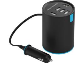 Carregador Auto ULTRON 195445 (5 USB - Preto)