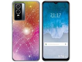 Capa para Vivo Y76 5G TUMUNDOSMARTPHONE Desenhos Abstrato Multicor