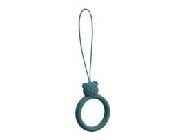 cordão de dedo para telefone Lanyard Silicone Verde