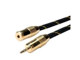 Cabo ROLINE GOLD (Jack 3.5 mm - 5m - Preto)