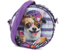 Bolsa KRAZYMALS Chihuahua Redonda (Roxo - 18x18x6cm)