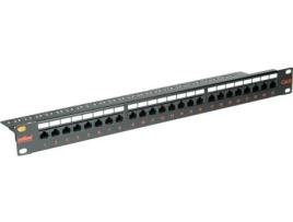 Painel de Conexões ROLINE Cat.6/Class E 19' Patch Panel, 24 Ports, UTP black