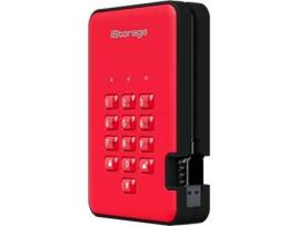 Disco HDD externo ISTORAGE diskAshur 2 Vermelho 5 TB (Vermelho - 5 TB - USB 3.1)