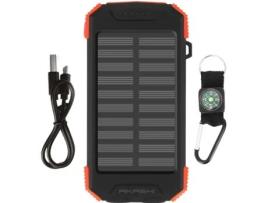 Powerbank AKASHI ALTPB10WIRLSOLAR (10000 mAh - USB - Preto)