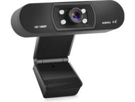 Webcam ASHU H800 HD Widescreen (Preto)