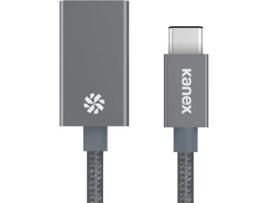 Cabo de Dados KANEX (USB-C - USB A - 21 cm - Cinzento)