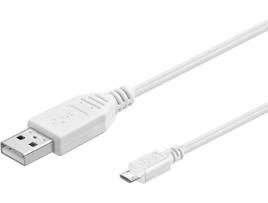 Cabo de Dados GOOBAY (USB A - Micro USB B - 5 m - Branco)