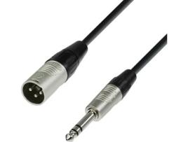 Cabo de Áudio ADAM HALL (Jack 6.3mm - XLR - 5 m - Preto)