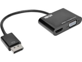 Adaptador HDMI TRIPP LITE (DisplayPort - HDMI e VGA - 20 cm - Preto)