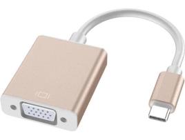 Conversor HOWEI Type C to VGA (Dourado)