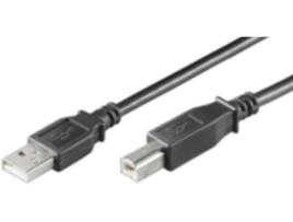 Cabo de Dados MICROCONNECT (USB A - USB B - 50 cm - Preto)