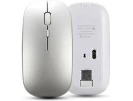 Rato HXSJ Bluetooth 2.4G Dual-Mode Wireless (Prateado)