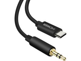 Cabo IHOWER H882 (USB-C, Audio Jack - 1m - Preto)