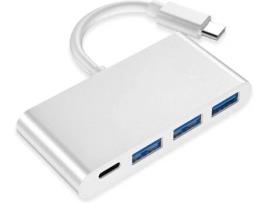 Adaptador HOWEI Type-C to USB HUB (Prateado)