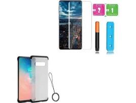 Kit Capa e Película de Vidro Nano Curved UV Samsung Galaxy S10 Plus PHONOCARE Naked Transparente