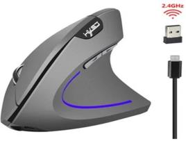 Rato HXSJ Design (Wireless - 2400 dpi - Regular e Produtiva - Cinzento)