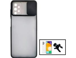 Kit Capa + Película Hidrogel Full Cover + Suporte Galaxy A52 5G G4M Preto