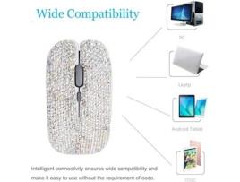 Rato VEEKI YST-SB10 (Wireless - Branco)