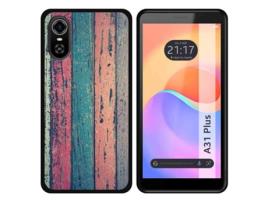 Capa para ZTE Blade A31 Plus TUMUNDOSMARTPHONE Desenhos Madeira 10 Multicor