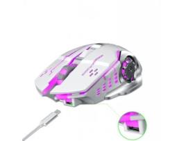 Mouse Sem Fio Mudo Colorido, Laptop Para Jogos De Escritório Recarregável Usb Ou Mouse Criativo Para Computador