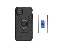 Kit Película de Vidro Temperado Gorilasglass + Capa de Proteção Militar Magnética para Iphone 14 Pro Preto