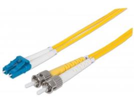 Cabo Fibra Ótica INTELLINET (LC - ST - 2 m - Amarelo)