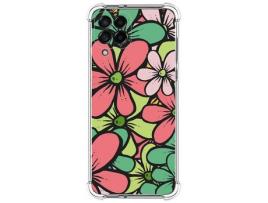 Capa para Samsung Galaxy M33 5G TUMUNDOSMARTPHONE Desenhos Anti golpes Flores 02 Multicor