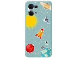 Capa para Oppo Reno 7 4G TUMUNDOSMARTPHONE Silicone Líquida Desenhos Espácio Azul