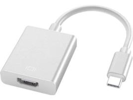 Conversor HOWEI Type C to HDMI (Prateado)