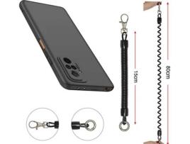 Capa Redmi Note 10 Pro Antiimpacto Turtleshell com Cordão Anti-Roubo Preto