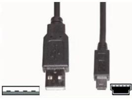 Cabo de Dados E+P (USB A - Mini USB A - 1.5 m - Preto)