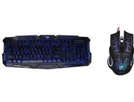 Rato Gaming + Teclado HXSJ J10 (5500 dpi - Com Fios)