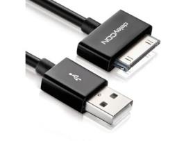 Cabo DELEYCON MK417 (USB - 30 Pin - 2 m - Preto)
