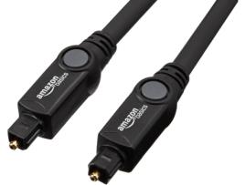 Cabo Fibra Ótica AMAZONBASICS (Toslink - 1.8 m - Preto)