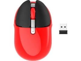 Rato HXSJ 2.4G Wireless Mute (Vermelho)