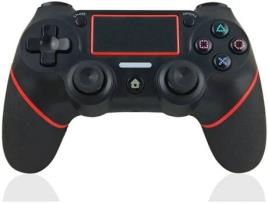 Comando PS4 YLW LV000419 Preto e Vermelho (Wireless)