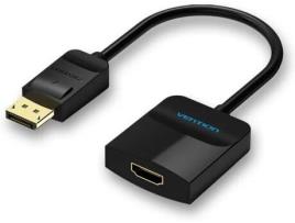 Cabo VENTION Adaptador Conversor DisplayPort para HDMI de 0.15 m - Preto