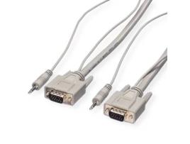 Cabo ROLINE (VGA e Jack 3.5 mm - 20m - Branco)