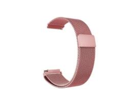 Bracelete Milanese com Fecho Magnético para Garmin Série Legacy Saga Rey 40Mm Rosa