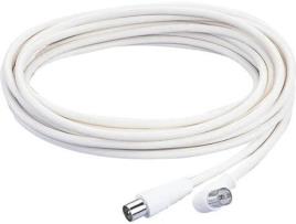 Cabo de Antena POLY POOL (Coaxial - 5 m - Branco)