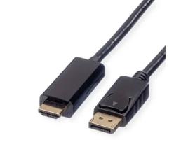 Cabo ROLINE (DisplayPort e HDMI - 5m - Preto)