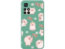 Capa Xiaomi POCO M4 Pro 5G TUMUNDOSMARTPHONE Cerdos Verde