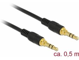 Cabo de Áudio DELOCK (Jack 3.5mm - 50 cm - Preto)