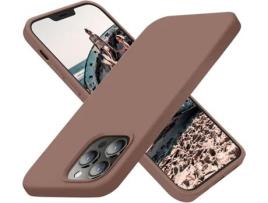 Capa iPhone 13 HONXINM Ultrafina Castanho Claro