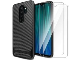 Capa + Película Xiaomi Redmi Note 8 Pro HONGWE. Preto