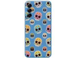 Capa Samsung Galaxy S21 FE 5G TUMUNDOSMARTPHONE Silicone Líquido Desenhos Catrina Azul