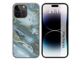 Capa para iPhone 14 Pro Max (6.7) TUMUNDOSMARTPHONE Desenhos Mármor 09 Multicor