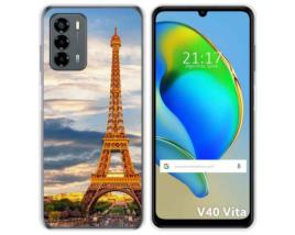 Capa Silicone para ZTE Blade V40 Vita Desenho Paris