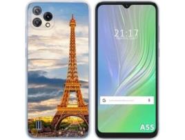 Capa para Blackview A55 TUMUNDOSMARTPHONE Desenhos Paris Multicor