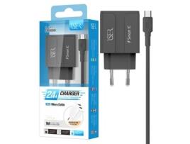 Carregador Com Duas Entrada Usb 2.0 Iser Sa0000 (Preto)